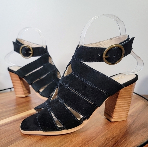 Seychelles Completely Engaged heeled sandals Black Open Toe Ankle Strap Size 6 - Picture 3 of 12